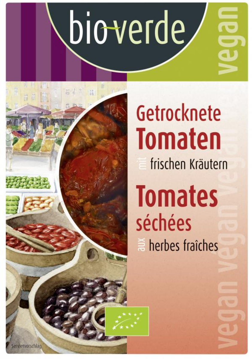 Getrocknete Tomaten gekräutert