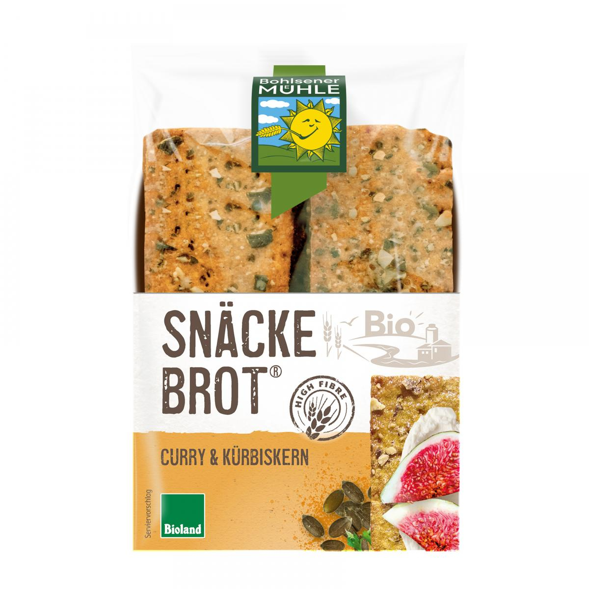 Snäckebrot Curry & Kürbiskern