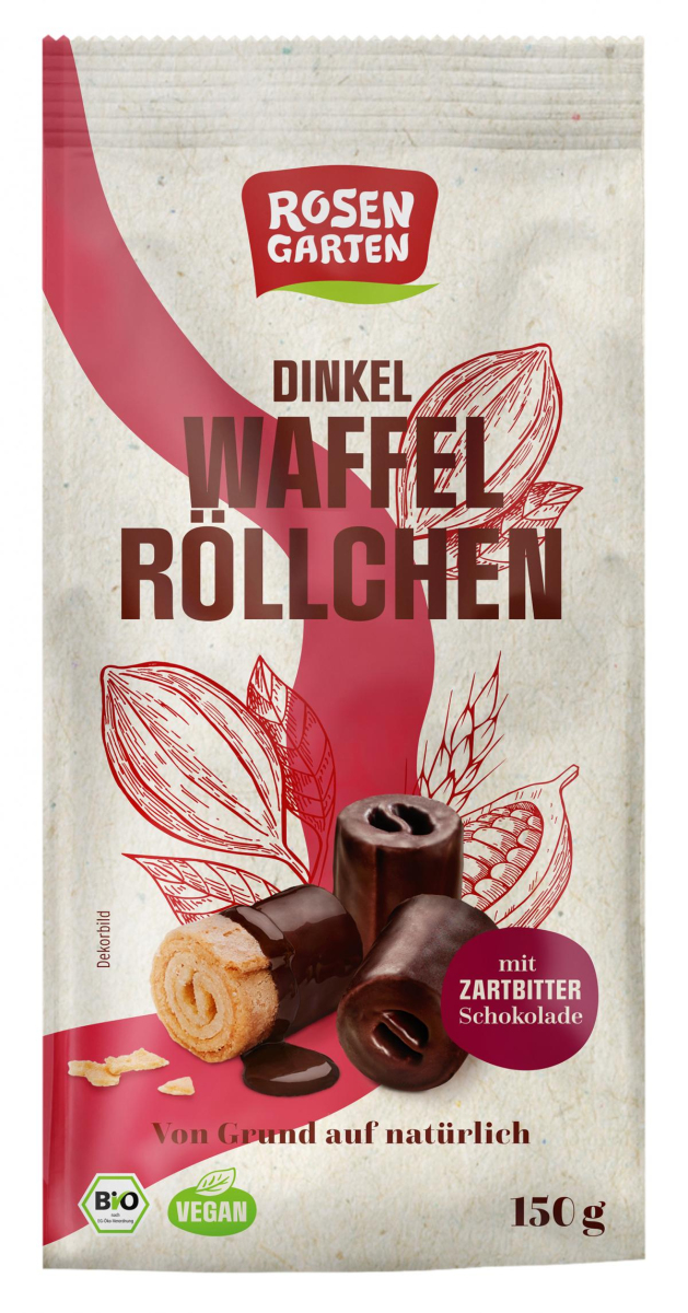 Waffelröllchen Zartbitter
