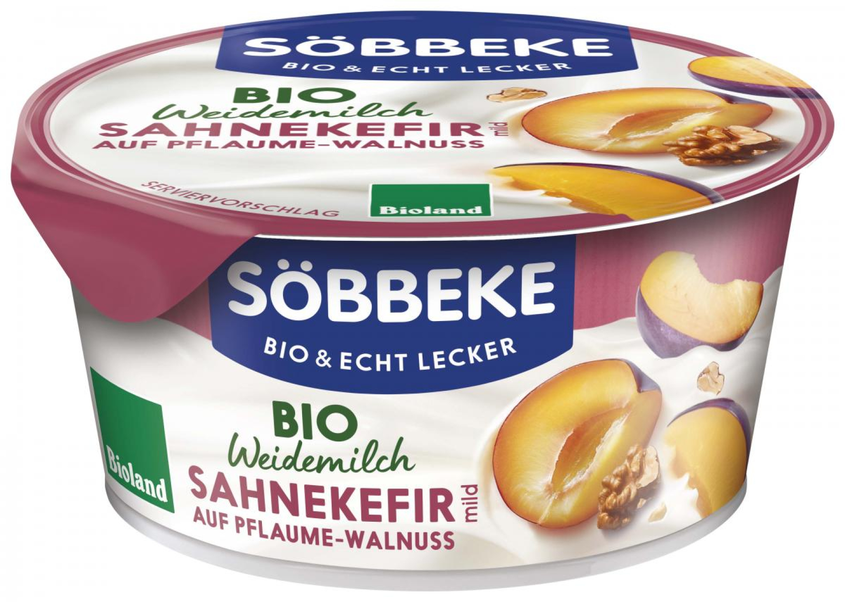 Sahne Kefir Pflaume Walnuss