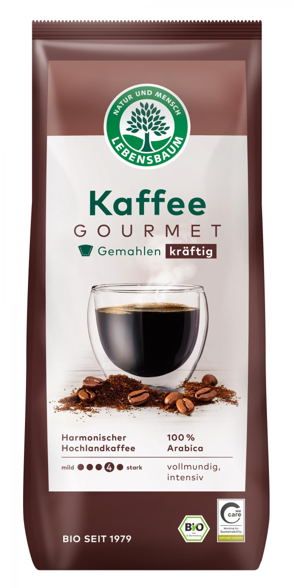 Gourmet Kaffee, kräftig, gemahlen