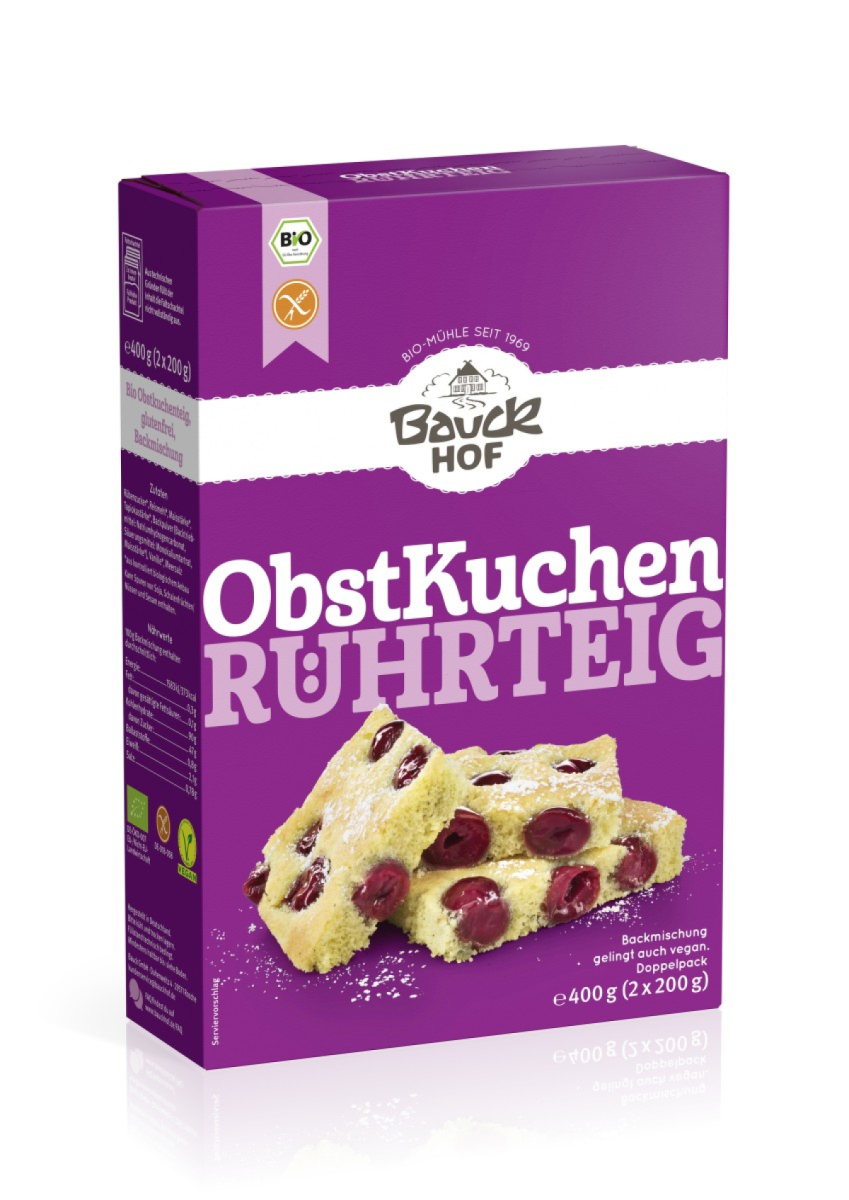 Backmischung Obstkuchenteig glutenfrei