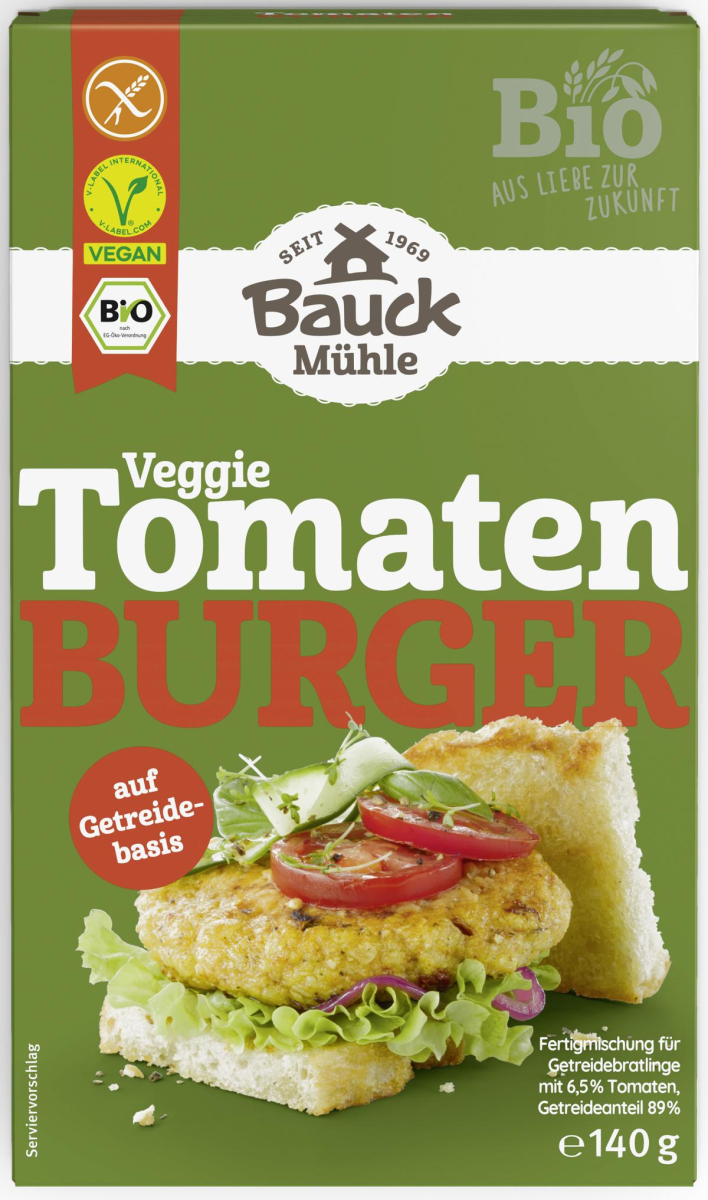 Tomate Basilikum Burger glutenfrei