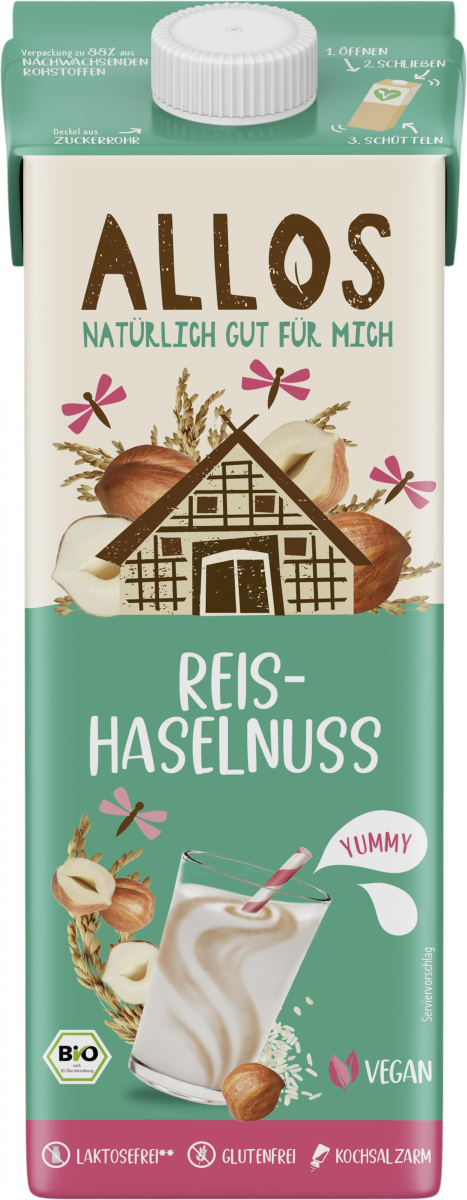 Reis Haselnuss Drink
