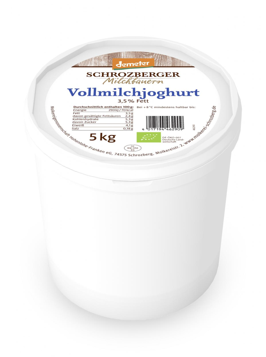 Joghurt natur 5L 3,5% Demeter - Vorbestellartikel -