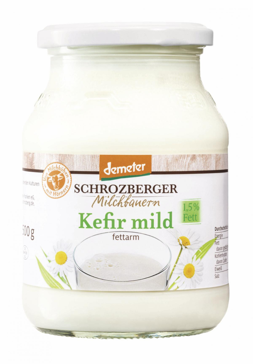 Kefir, mild, im Pfandglas
