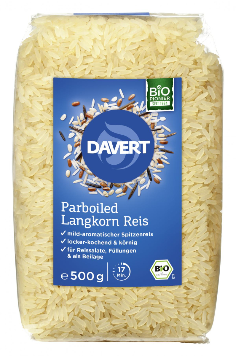 Parboiled Reis Langkorn, weiß