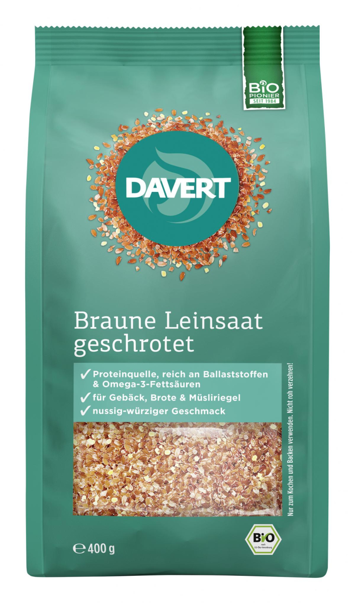 Braune Leinsaat geschrotet 400g