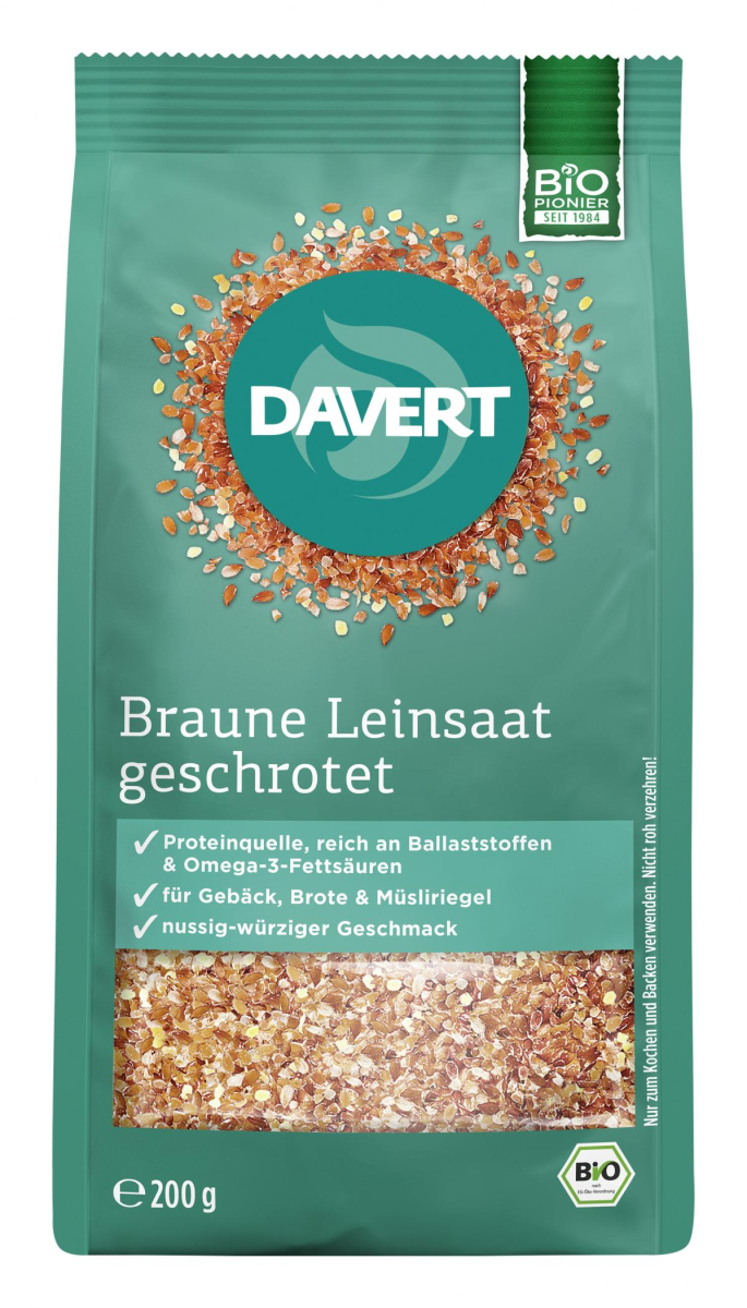 Braune Leinsaat geschrotet 200g