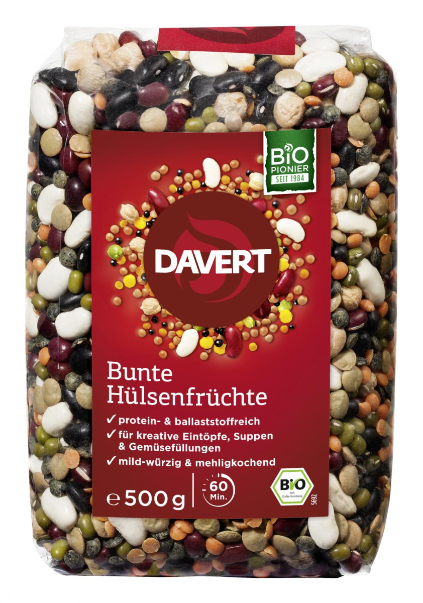 Bunte Hülsenfrüchte für Eintöpfe