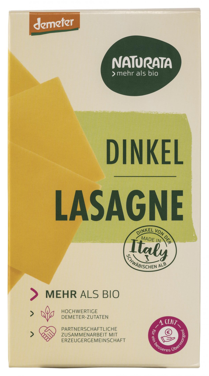 Dinkel Lasagne hell Demeter