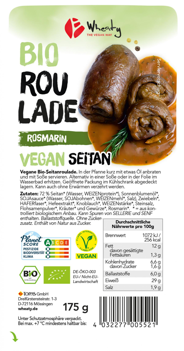 Rosmarin Roulade vegan