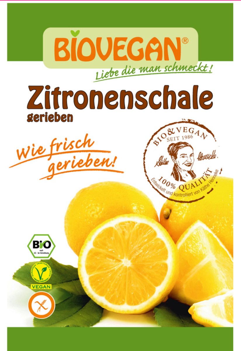 Geriebene Zitronenschalen