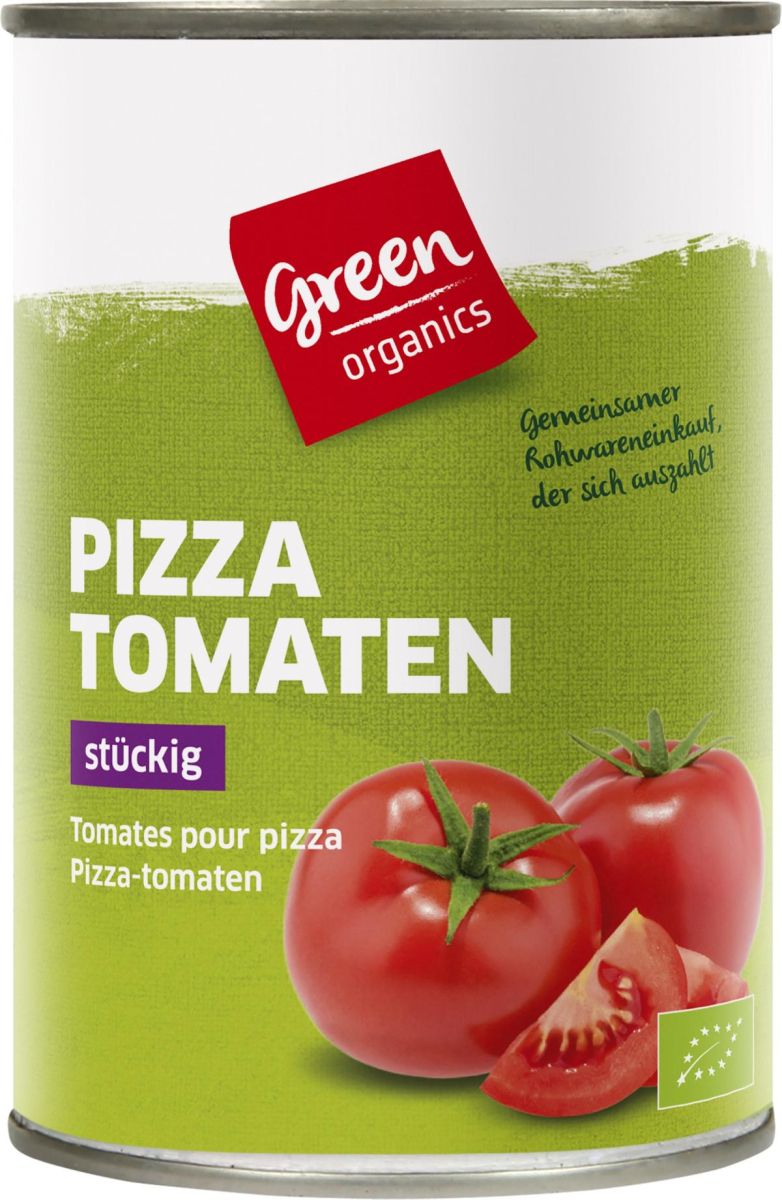 green Pizza-Tomaten