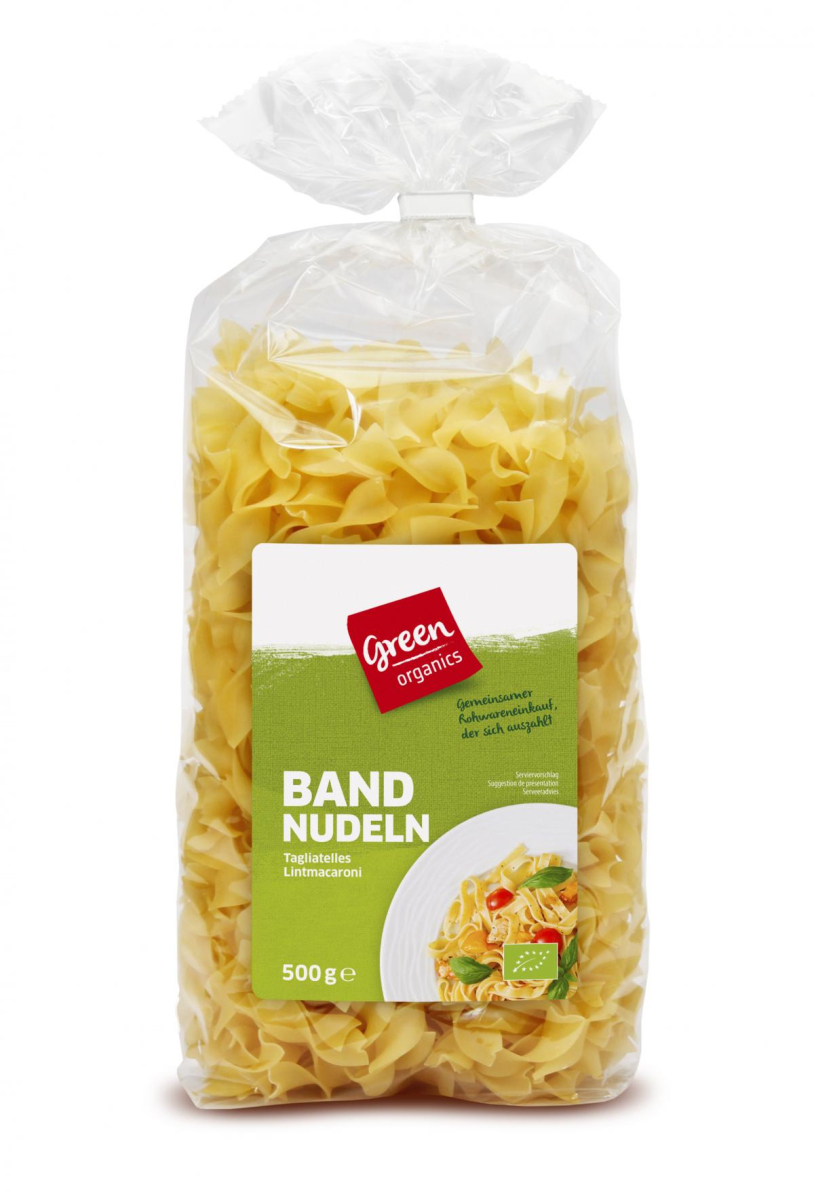green Bandnudeln, geschnitten