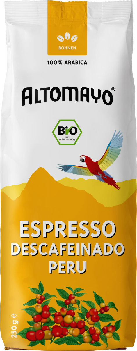 Bio-Espresso Bohnen, entkoffeiniert