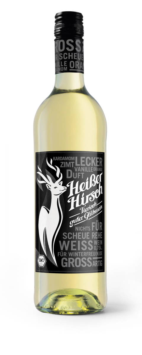 Heißer Hirsch Glühwein weiß