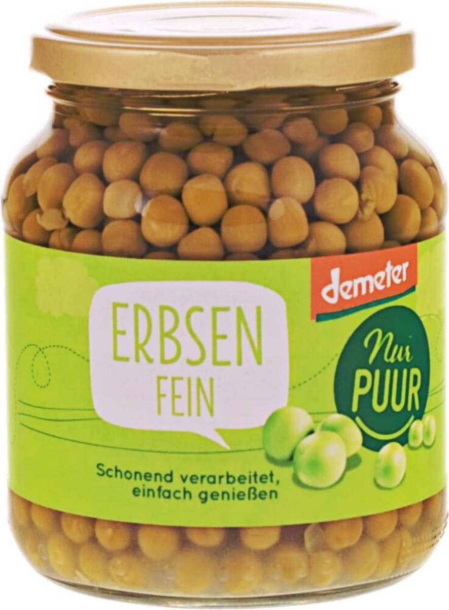 Erbsen fein, kleines Glas
