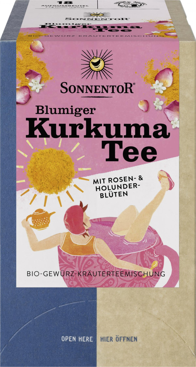 Blumiger Kurkuma Tee