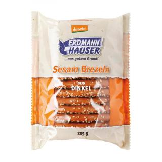 Dinkelbrezel groß mit Sesam