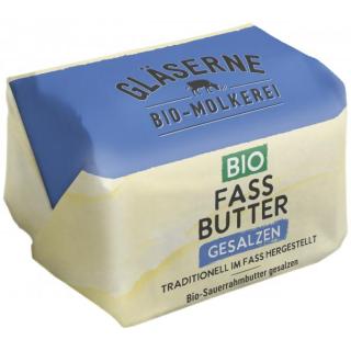 Butter aus Sauerrahm (Fassbutter gesalzen, Gläserne Molkerei)