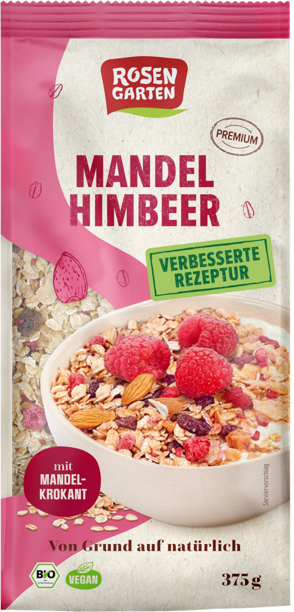 Mandel-Himbeer-Krokantmüsli
