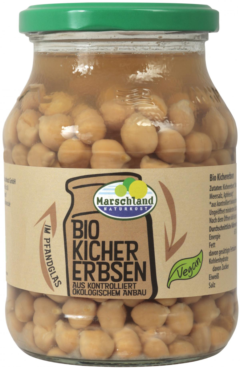 Kichererbsen im Pfandglas