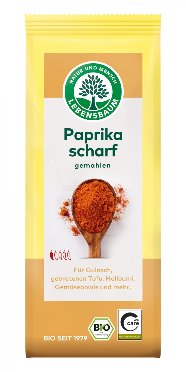 Paprika, scharf in der Tüte