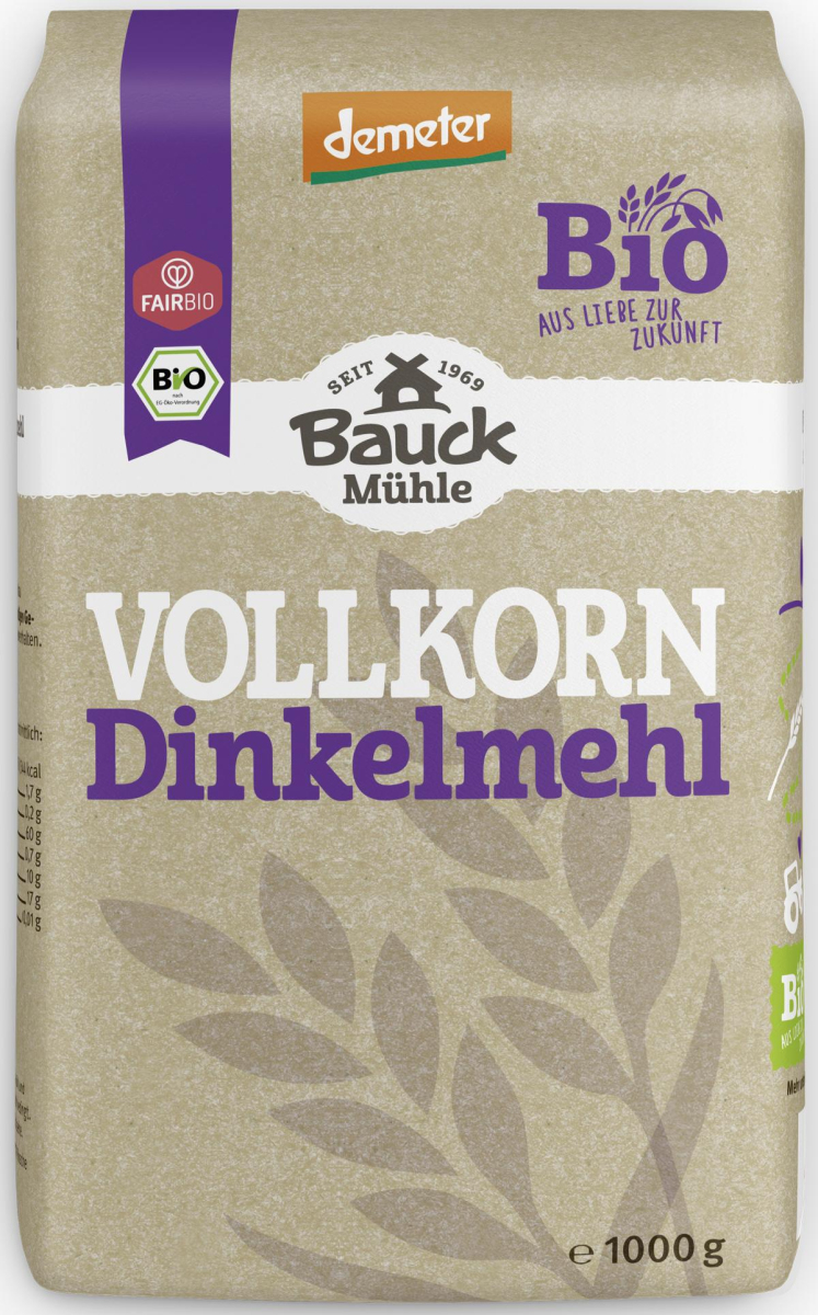 Vollkorn Dinkelmehl, Demeter