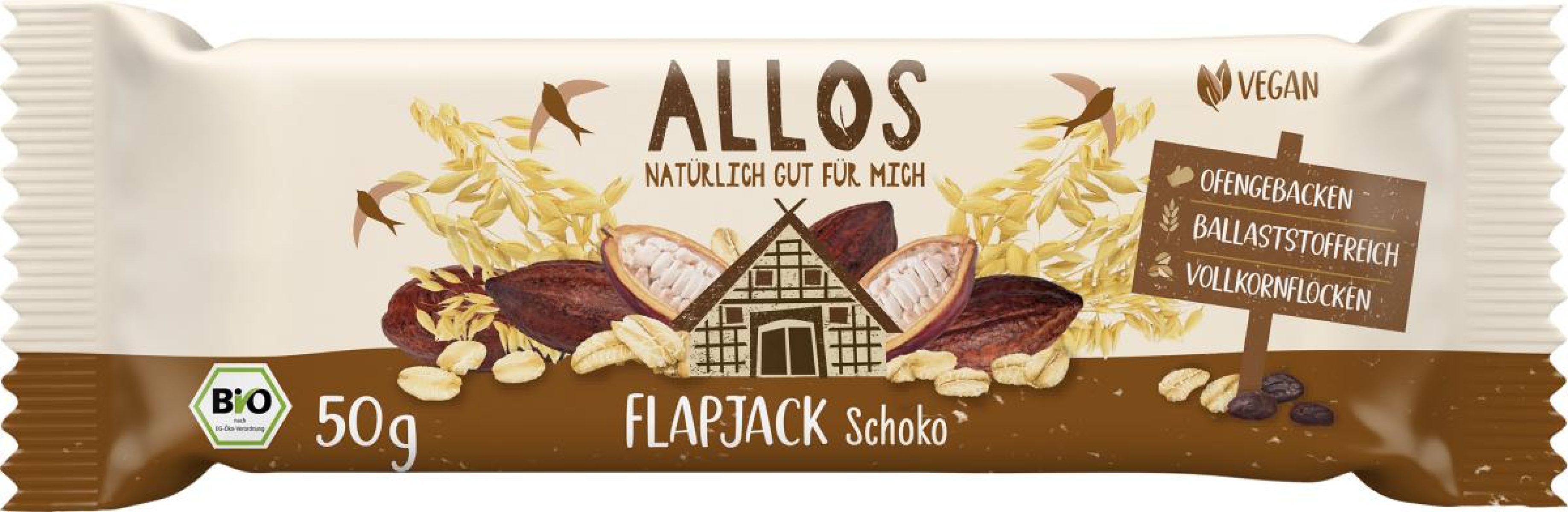 Hafer Flapjack Schoko