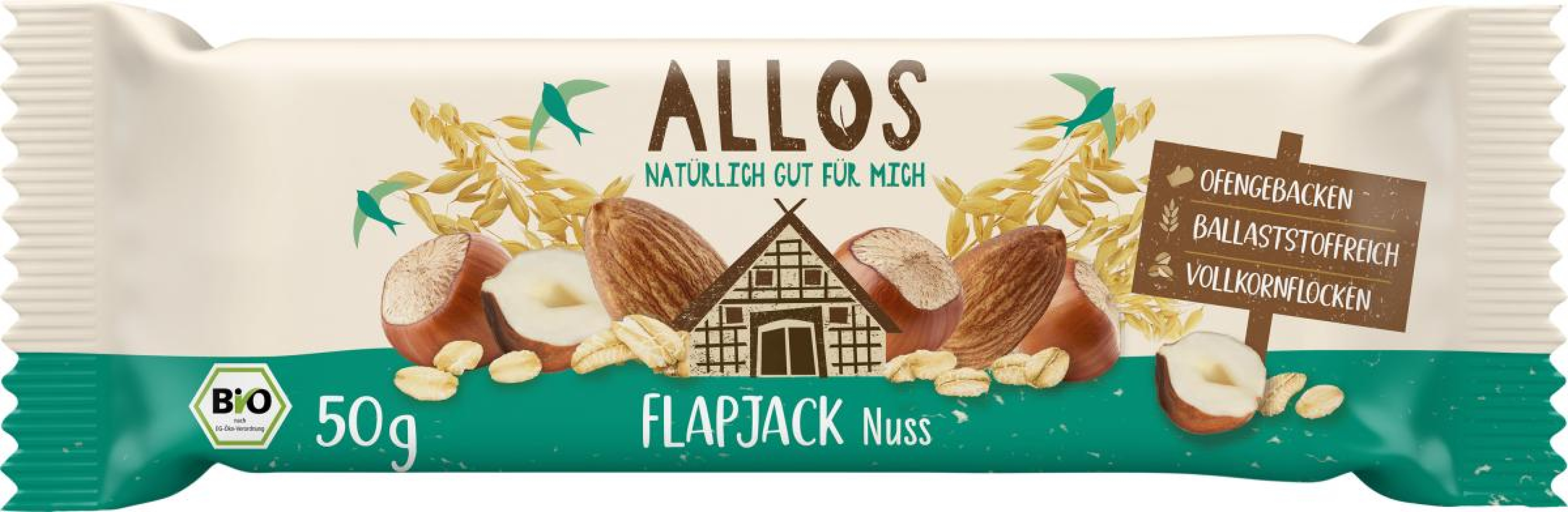 Hafer Flapjack Nuss