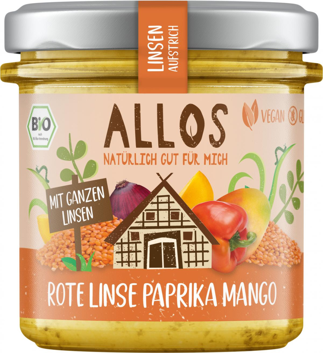 Linsenaufstrich Rote Linse Paprika Mango