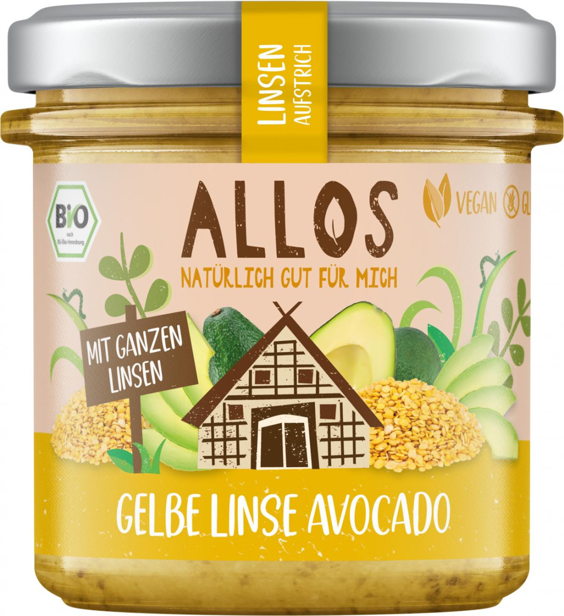 Linsenaufstrich Gelbe Linse Avocado