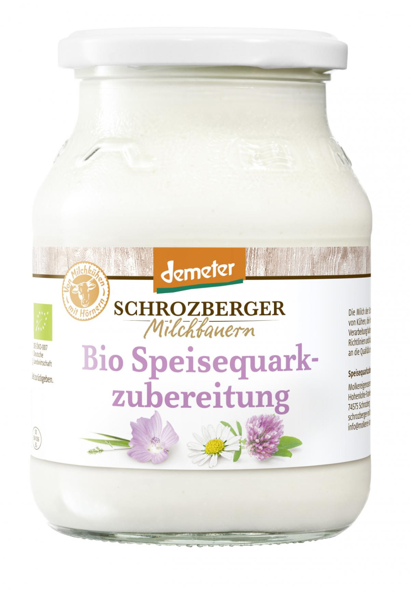 Speisequarkzubereitung im Glas