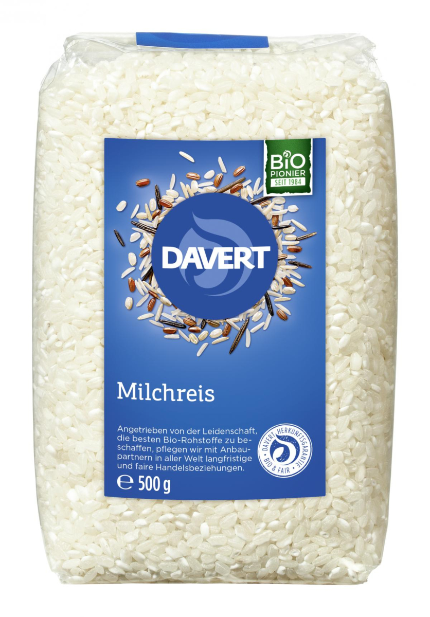 Milchreis weiß, rund