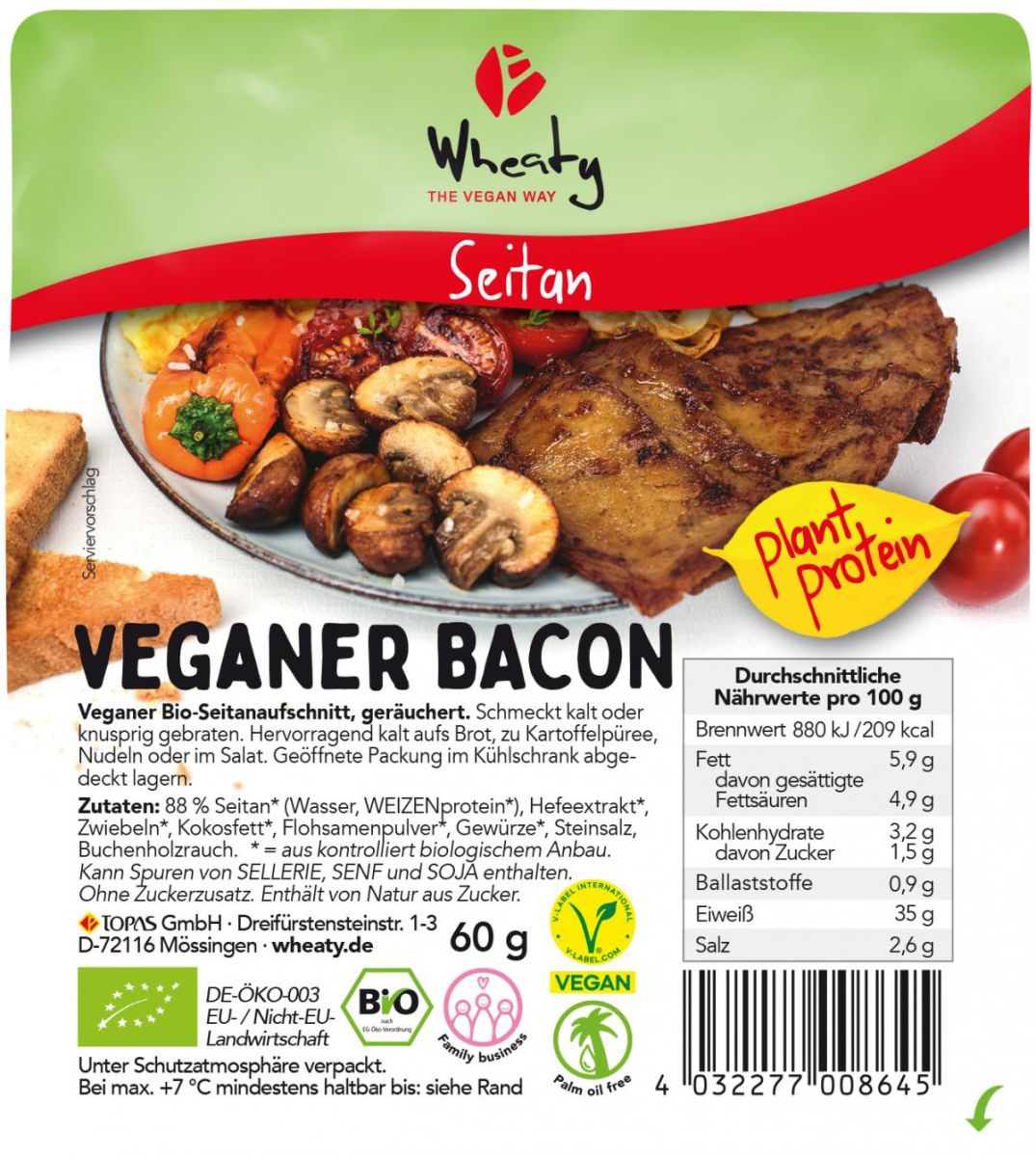 Veganer Bacon