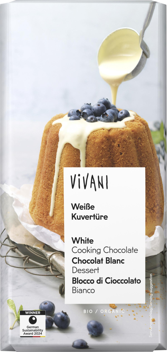Weiße Kuvertüre Tafel