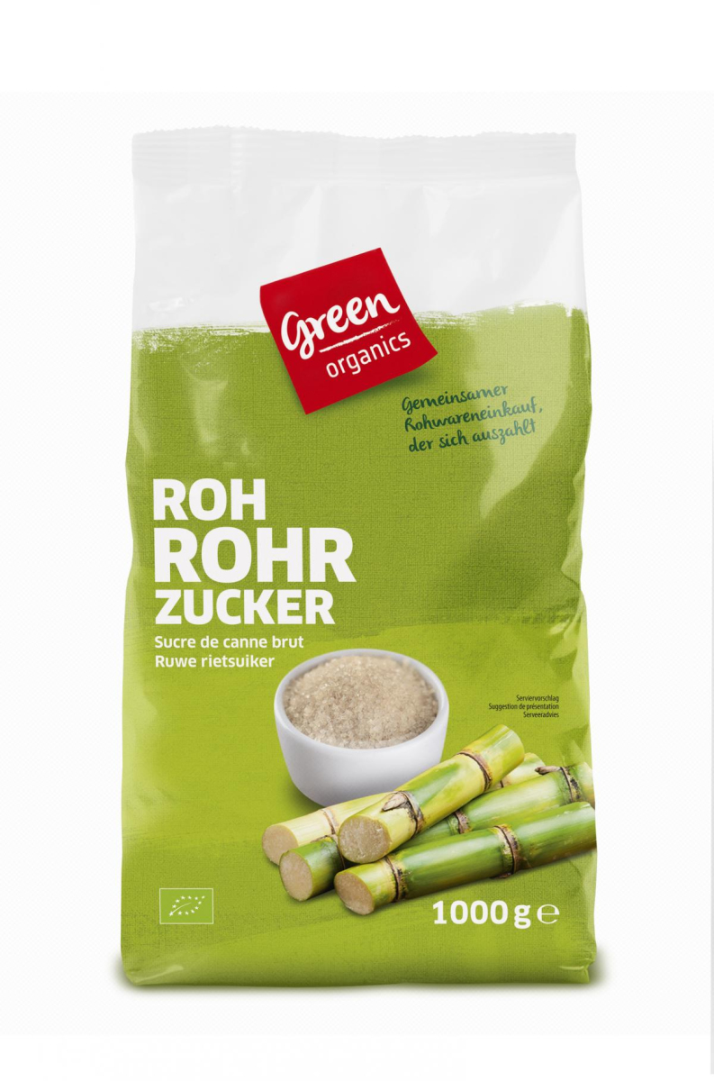 green Roh-Rohrzucker groß