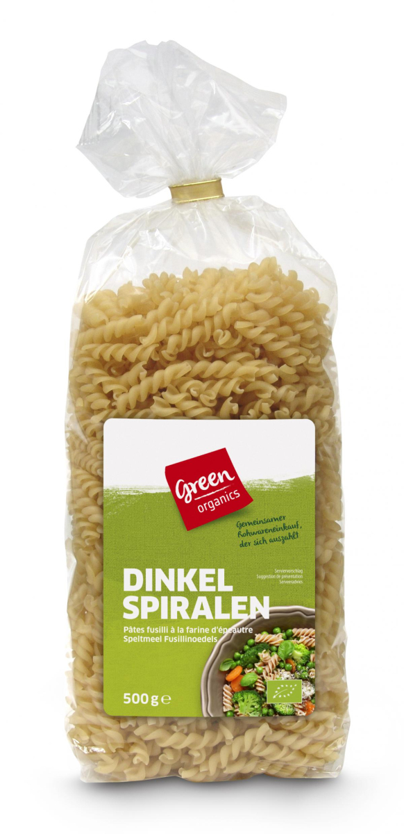 green Dinkel-Spiralen hell