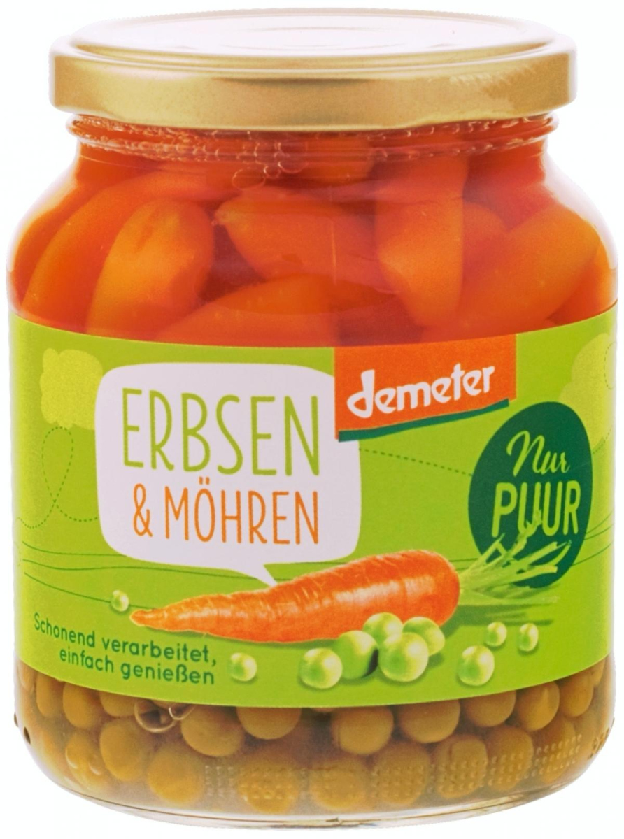 Erbsen & Möhren, kleines Glas