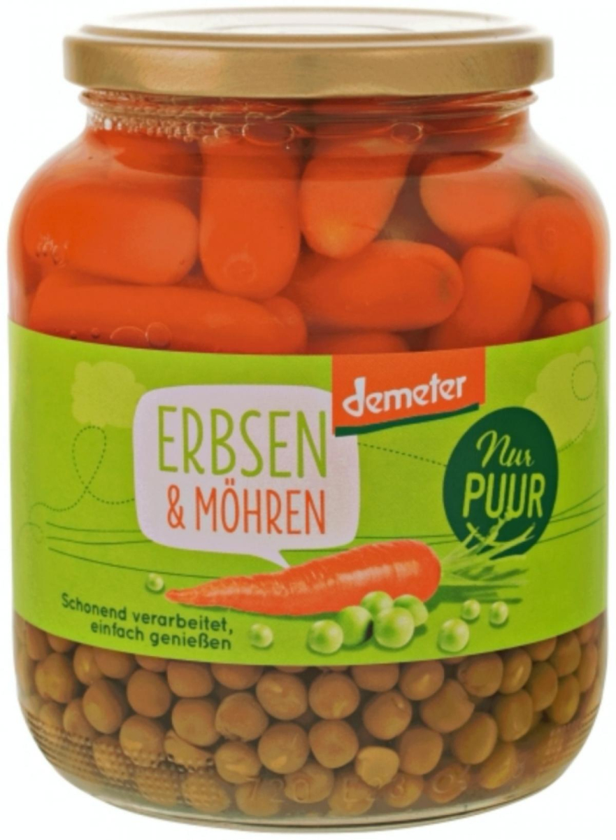 Erbsen & Möhren, großes Glas