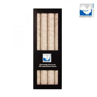 Stearin-Stabkerze taupe