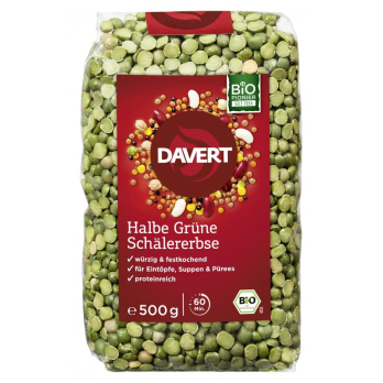 Grüne halbe Erbsen
