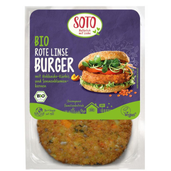 Burger Gemüse rote Linse