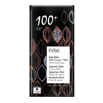 Edel Bitter 100% Cacao + Nibs 80 g