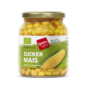 green Zuckermais i. Glas